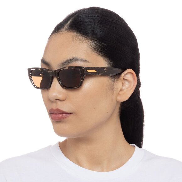 NEW BOTTEGA VENETA BV1143S 003 SUNGLASSES UNISEX BROWN SQUARE EYEWEAR